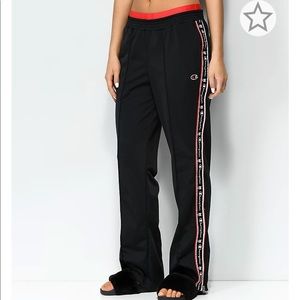 Champion Black & Red Taping Track Pants